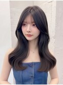 チョコレートブラウン/くびれ巻き/韓国風