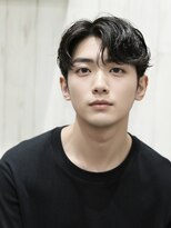 アース 天満橋店(HAIR & MAKE EARTH) 20代30代◎冬モテ!韓国風ツーブロックセンターパート