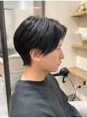 センターパートスタイル