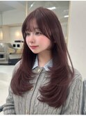 韓国レイヤー/ロングレイヤー/顔まわりレイヤー/ハッシュカット