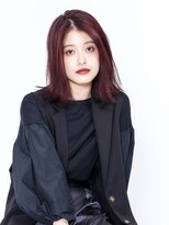 インデックスヘアー 錦糸町店(in'dex hair)&nbsp;カシスピンク　レイヤーカット 【韓国ヘア 錦糸町　ボブ