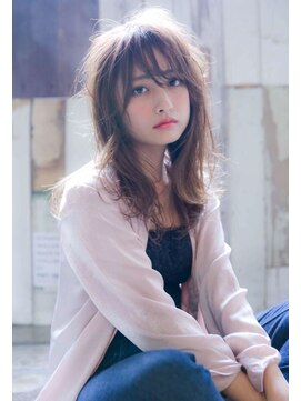 エイミー(Aimee) Aimee フリンジバング×透け感グレージュ