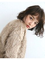 カリーナコークス 原宿 渋谷(Carina COKETH) 切りっぱなしボブ×柔らかナチュラルウェーブ