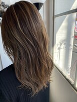 ヘアーエポック(hair epoque) 外国人風バレイヤージュハイライトカラーアッシュグレージュ
