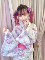 浴衣煙ちゃんにウルフヲタちゅいんてーる　ヘアセット歌舞伎町