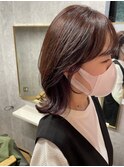 【calm by liko owner 奏子】インナーパープルレイヤーボブ