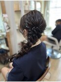 卒業式ロング編み込みアレンジ【ヘアセット/立川/立川南/袴】