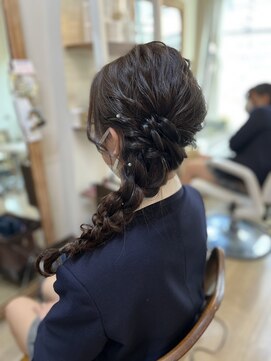 ロカット サロン(Roquat Salon) 卒業式ロング編み込みアレンジ【ヘアセット/立川/立川南/袴】