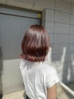 カミビト マヴィー(kamibito mavie)&nbsp;20代30代40代オレンジピンクナチュラルボブ切りっぱなし