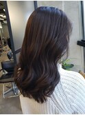 ウェーブヘア/シアベージュ/バングカラー/シースルーバング