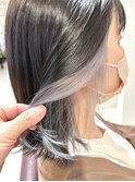 インナーカラーホワイトラベンダー