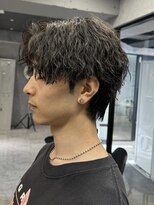 アンディ 御堂筋なんば店(ANDY)&nbsp;【センターパートウルフ×ツイストスパイラルパーマ】中川誠也