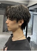 【センターパートウルフ×ツイストスパイラルパーマ】中川誠也