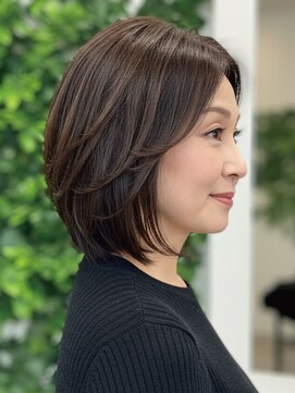 アイスタイル 西条西店(I STYLE) 50-60代にオススメ★上品さ引き立つ大人のレイヤーボブ