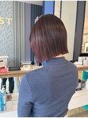 ピンクバイオレットカラー！切りっぱなしスタイル