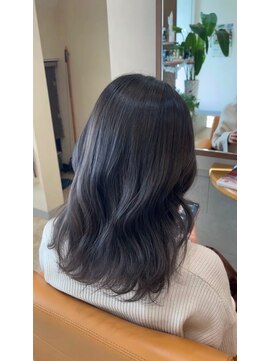 ミュミュ(mu-mu) 暗めカラーダークグレージュ×韓国巻き 9.23