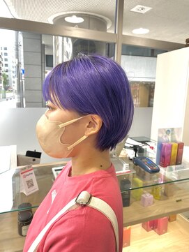 サボ 草薙店(SABO) ミニショート×パープルアッシュ