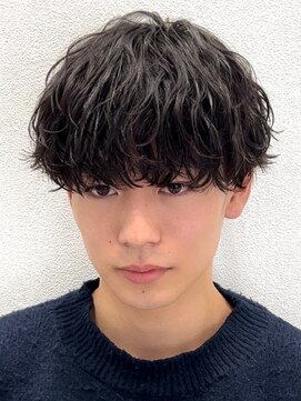 オーシャントーキョー 仙台(OCEAN TOKYO) シャドウパーマ黒髪マッシュショートビジネスツーブロック