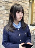 大人ガーリー×ダークアッシュ/ミディアム/似合わせカット