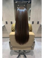 エンブレス(EnBlesS)&nbsp;ロング レイヤーカット 顔周り ベージュブラウン 前髪 10代20代