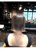透明感ハイライト白髪ぼかしグレージュ30代40代50代