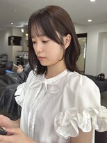 ヴィヴカウンター(VIVE counter)&nbsp;ぱっつんシースルーバンク,ブラウンベージュ