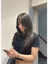 マイルス(MILES)&nbsp;レイヤーカット×オリーブグレージュ
