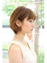 ラグエル(RAGUEL) 【30代40代50代】 厚めバングの耳かけボブ【RAGUEL表参道】