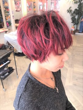 ヘア メイク ココ(hair make coco) チェリーレッド×ショート☆