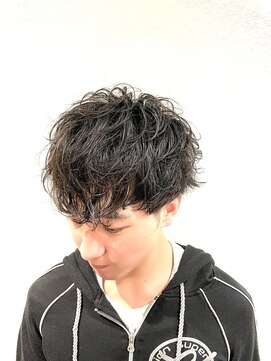 銀座マツナガ 浅草店 10代20代爽やか刈り上げツーブロックマッシュスパイラルパーマ