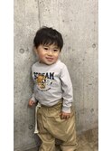2歳男の子の爽やかショート キッズカット 原宿美容室