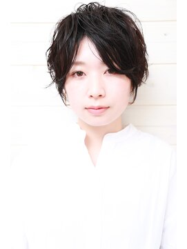 オーシャン(Ocean) ［OCEAN　Hair&Life]黒髪☆春パーマ☆ベリーショート☆