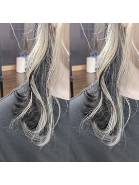 ヘアーサロン リバース(Hair Salon Rebirth) 【防府/Rebirth】ダークグレー×ホワイトベージュ