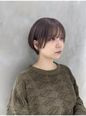 パールラベンダー×ショートボブ