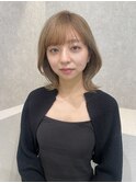 ショコラアッシュヘルシースタイルふんわりカールくびれヘア小顔