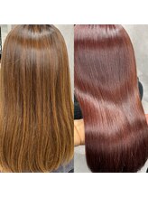 髪質改善カラー4シャンプー後に髪質改善トリートメント[千葉/ブリーチなし/髪質改善/縮毛矯正/