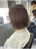 切りっぱなしボブ/エアリーロング/美髪/ピンクブラウン/船橋