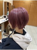 チェリーピンク ショートカット