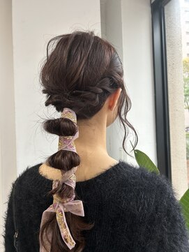 ヘアーズ ベリー 平尾店(hairs BERRY) 編みおろしアレンジ