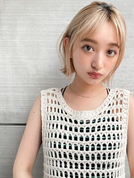 レジュアル(RESSUAL) 切りっぱなしボブエアリーロング美髪ピンクブラウン