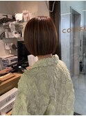 大人ショートボブ丸みショートカットマッシュショート前髪あり