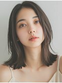 20代30代40代★☆大人センターパートナチュラル外はねミディアム