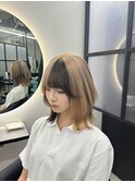 ミルクティーベージュ × ダークブラウン × デザインカラー
