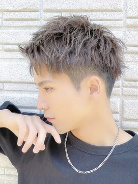 ハレ ヘアサロン(Hale hair salon) Haleブルーブラックニュアンスパーマスパイキーショートバーバー