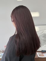 ヘアー アイス 御器所本店(HAIR ICI)&nbsp;ブリーチなしボルドーカラー暖色カラー秋カラー冬カラーレイヤー
