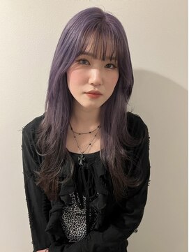 ラベンダー/セミロング