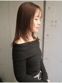 シースルーバング×外ハネレイヤーミディ