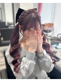 編み込みツインテール