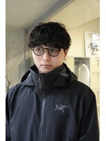 フィルムス 大阪本町(FILMS)&nbsp;【黒髪マッシュ】メガネにも合う洒落感パーマ