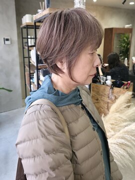 ハーフェン(HAfeN) 【札幌円山美容室】ブリーチ無し白髪ぼかし×くびれショート